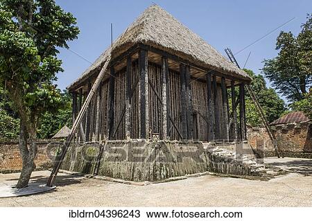 Stock Image - Meeting room, Atchum, Fon's Palace, Bafut, Bamenda, North-West Region, Cameroon, Africa. Fotosearch