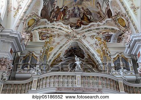 Stock Image - Monastery church, Neustift monastery, near Brixen, Alto Adige, Augustinian monastery, Augustinter-Chorherrenstift, Brixen, Eisacktal, Trentino-Alto Adige, Trentino-South Tyrol, Italy, Europe. Fotosearch