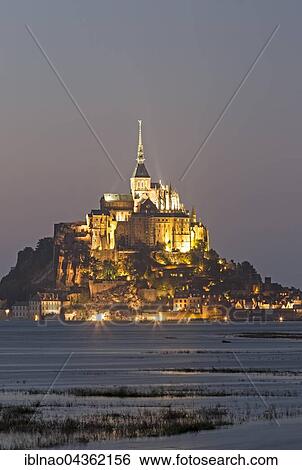 Mont St. Michel, Le Mont Saint-Michel, Normandy, France, Europe View Large Photo Image Stock Photograph - Mont St. Michel, Le Mont Saint-Michel, Normandy, France, Europe. Fotosearch