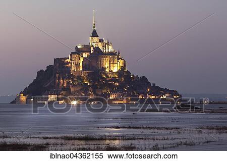 Mont St. Michel, Le Mont Saint-Michel, Normandy, France, Europe View Large Photo Image Stock Photography - Mont St. Michel, Le Mont Saint-Michel, Normandy, France, Europe. Fotosearch