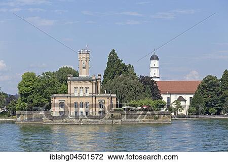 Stock Image - Montfort, Langenargen, Lake Constance, Baden-Württemberg, Germany Castle. Fotosearch