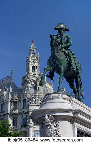 Monument D. Pedro IV, Av. dos Aliados, Porto, Portugal, Europe View Large Photo Image Picture - Monument D. Pedro IV, Av. dos Aliados, Porto, Portugal, Europe. Fotosearch