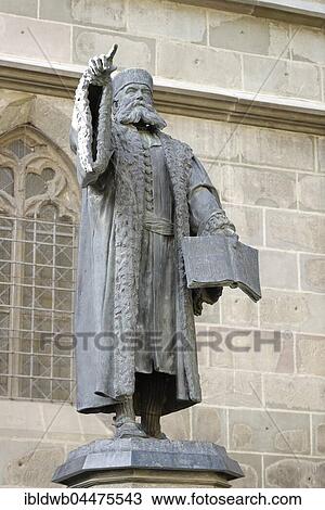 Monument, Johannes Honterus, humanist, reformer, in front of the Black Church, Brasov, Kronstadt, Transylvania, Romania, Europe View Large Photo Image Stock Image - Monument, Johannes Honterus, humanist, reformer, in front of the Black Church, Brasov, Kronstadt, Transylvania, Romania, Europe. Fotosearch