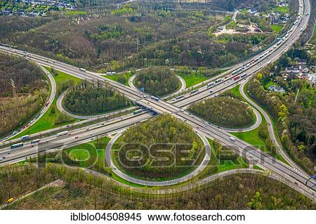 Motorway junction at Hagen, clover, Sauerlandlinie A45 and A46, Ruhr district, North Rhine-Westphalia, Germany, Europe View Large Photo Image Stock Photography - Motorway junction at Hagen, clover, Sauerlandlinie A45 and A46, Ruhr district, North Rhine-Westphalia, Germany, Europe. Fotosearch