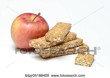 Muesli bars and apple, power bars View Large Photo Image Stock Photo - Muesli bars and apple, power bars. Fotosearch