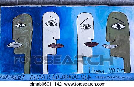Mural with heads in comic style, Mary Mackey, wall painting, East Side Gallery, Wall Gallery, Berlin, Germany, Europe View Large Photo Image Stock Image - Mural with heads in comic style, Mary Mackey, wall painting, East Side Gallery, Wall Gallery, Berlin, Germany, Europe. Fotosearch