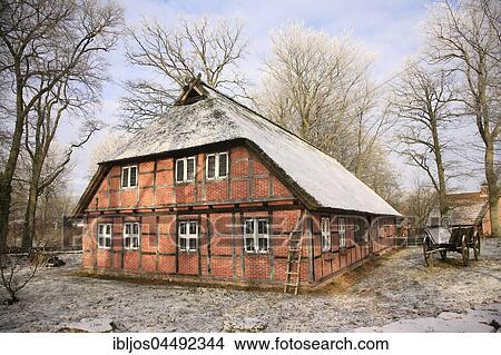 Museum of local history in winter, Wilsede, Lueneburg Heath, Lower Saxony, Germany, Europe View Large Photo Image Picture - Museum of local history in winter, Wilsede, Lueneburg Heath, Lower Saxony, Germany, Europe. Fotosearch