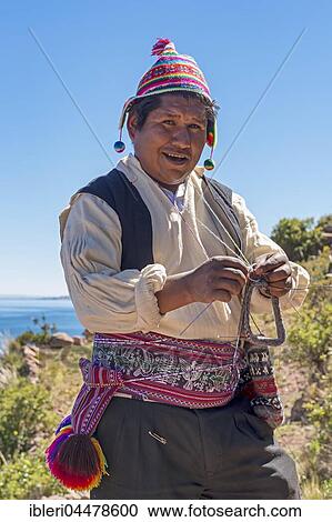 Native man knitting, Taquile Island, Lake Titicaca, Peru, South America View Large Photo Image Stock Image - Native man knitting, Taquile Island, Lake Titicaca, Peru, South America. Fotosearch