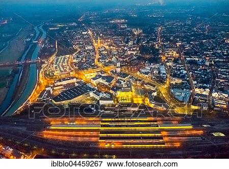 Night shot, view of Hamm with train station and tracks, Ruhr district, North Rhine-Westphalia, Germany, Europe View Large Photo Image Stock Photo - Night shot, view of Hamm with train station and tracks, Ruhr district, North Rhine-Westphalia, Germany, Europe. Fotosearch