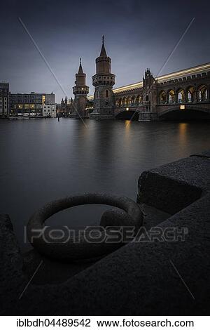 Stock Image - Oberbaum Bridge, Berlin, Germany, Europe. Fotosearch