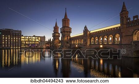 Oberbaum Bridge, Berlin, Germany, Europe View Large Photo Image Stock Image - Oberbaum Bridge, Berlin, Germany, Europe. Fotosearch