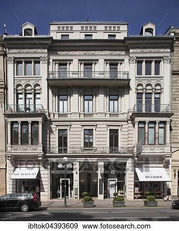 Office and commercial building, Wilhelmstraße or Wiesbadener Rue, Wiesbaden, Hesse, Germany, Europe View Large Photo Image Stock Photo - Office and commercial building, Wilhelmstraße or Wiesbadener Rue, Wiesbaden, Hesse, Germany, Europe. Fotosearch