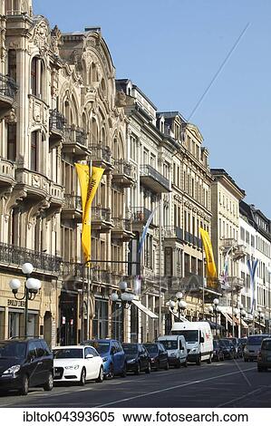 Offices and commercial buildings, Wilhelmstraße or Wiesbadener Rue, Wiesbaden, Hesse, Germany, Europe View Large Photo Image Stock Photography - Offices and commercial buildings, Wilhelmstraße or Wiesbadener Rue, Wiesbaden, Hesse, Germany, Europe. Fotosearch