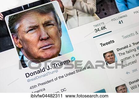 Official Twitter Page of Donald J. Trump, @realDonaldTrump, President of the United States of America, Screenshot View Large Photo Image Stock Image - Official Twitter Page of Donald J. Trump, @realDonaldTrump, President of the United States of America, Screenshot. Fotosearch