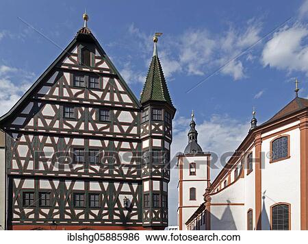 Old city hall and parish church St. Blasius, Fulda, Hesse, Germany, Europe View Large Photo Image Stock Photograph - Old city hall and parish church St. Blasius, Fulda, Hesse, Germany, Europe. Fotosearch