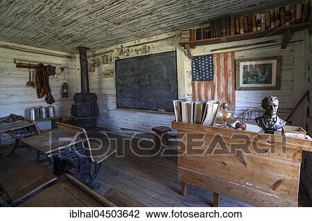 Old classroom with the teacher's desk, Wild West open-air museum, Nevada City Museum, former gold mining town, Ghost Town, Montana Province, USA, North America View Large Photo Image Stock Image - Old classroom with the teacher's desk, Wild West open-air museum, Nevada City Museum, former gold mining town, Ghost Town, Montana Province, USA, North America. Fotosearch
