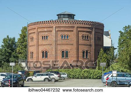 Old gasometer, Sociocultural Center, Zwickau, Saxony, Germany, Europe View Large Photo Image Stock Image - Old gasometer, Sociocultural Center, Zwickau, Saxony, Germany, Europe. Fotosearch
