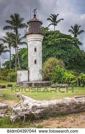Old lighthouse, Le Phare, cloudy sky, built during the German colonial period in 1906, Kribi, South Region, Cameroon, Africa View Large Photo Image Picture - Old lighthouse, Le Phare, cloudy sky, built during the German colonial period in 1906, Kribi, South Region, Cameroon, Africa. Fotosearch