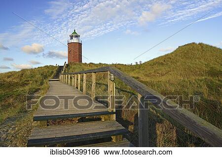 Stock Photograph - Old lighthouse, Quermatenfeuer, Kampen, Sylt, North Frisian Islands, North Frisia, Schleswig-Holstein, Germany, Europe. Fotosearch