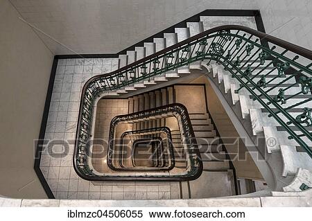 Old staircase in a former office building, Hamburg, Germany, Europe View Large Photo Image Stock Photography - Old staircase in a former office building, Hamburg, Germany, Europe. Fotosearch
