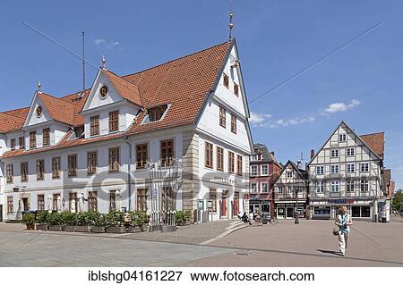 Stock Photo - Old Town Hall, market square, Celle, Lower Saxony. Fotosearch