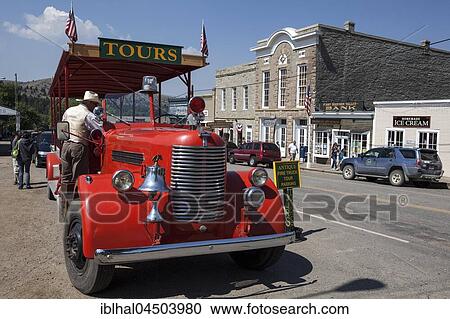 Oldtimer for tourist tours, Virginia City, former gold mining town, Montana Province, USA, North America View Large Photo Image Stock Image - Oldtimer for tourist tours, Virginia City, former gold mining town, Montana Province, USA, North America. Fotosearch