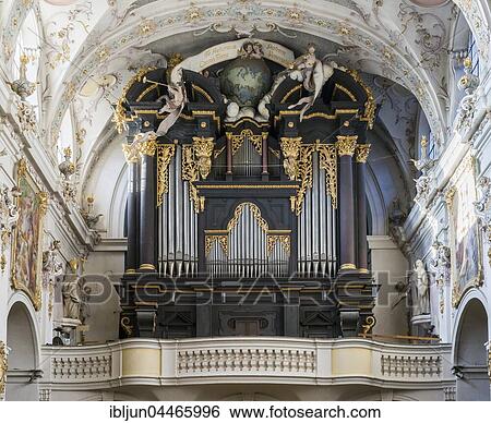 Organ, St. Emmeram's Abbey, Thurn and Taxis, palace, rococo, Regensburg, Upper Palatinate, Bavaria, Germany, Europe View Large Photo Image Stock Photograph - Organ, St. Emmeram's Abbey, Thurn and Taxis, palace, rococo, Regensburg, Upper Palatinate, Bavaria, Germany, Europe. Fotosearch