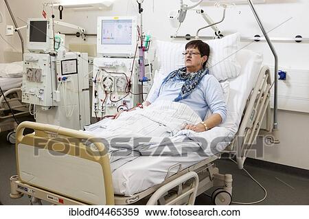 Outpatient dialysis, patient attached to machine for hemodialysis, North Rhine-Westphalia, Germany, Europe View Large Photo Image Stock Photo - Outpatient dialysis, patient attached to machine for hemodialysis, North Rhine-Westphalia, Germany, Europe. Fotosearch