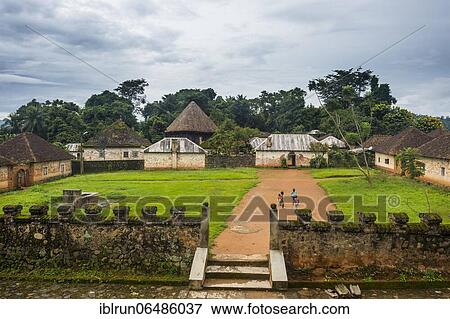 Overlook over Fon´s palace, Bafut, Cameroon, Africa View Large Photo Image Stock Photo - Overlook over Fon´s palace, Bafut, Cameroon, Africa. Fotosearch