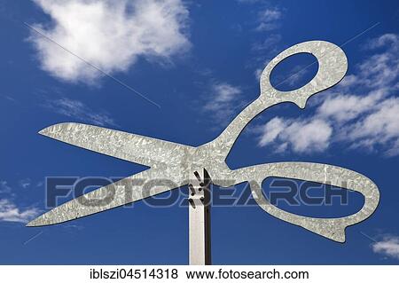 Oversized scissors in front of cloudy sky, Gesenkschmiede Hendrichs, LVR-Industriemuseum, Solingen, North Rhine-Westphalia, Germany, Europe View Large Photo Image Stock Photo - Oversized scissors in front of cloudy sky, Gesenkschmiede Hendrichs, LVR-Industriemuseum, Solingen, North Rhine-Westphalia, Germany, Europe. Fotosearch