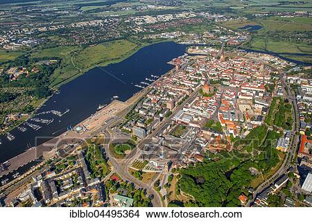 Overview of Rostock with river Unterwarnow, Mecklenburg-Western Pomerania, Germany, Europe View Large Photo Image Picture - Overview of Rostock with river Unterwarnow, Mecklenburg-Western Pomerania, Germany, Europe. Fotosearch