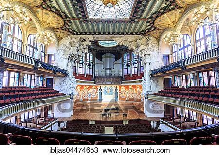 Palau de la Música Catalana, Concert Hall, architect Lluís Domènech i Montaner, Barcelona, Spain, Europe View Large Photo Image Stock Image - Palau de la Música Catalana, Concert Hall, architect Lluís Domènech i Montaner, Barcelona, Spain, Europe. Fotosearch
