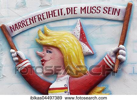Papier mache figure holding carnival banner, Narrenfreiheit, motto Cart Rosenmontagszug 2017 Düsseldorf, Rhineland, North Rhine-Westphalia, Germany, Europe View Large Photo Image Stock Photo - Papier mache figure holding carnival banner, Narrenfreiheit, motto Cart Rosenmontagszug 2017 Düsseldorf, Rhineland, North Rhine-Westphalia, Germany, Europe. Fotosearch