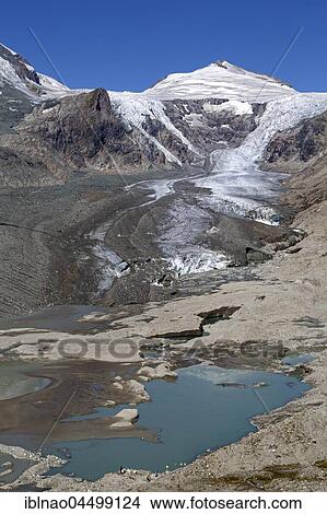 Picture - Pasterze Glacier with Johannisberg, Grossglockner, High Tauern National Park, Austria, Europe. Fotosearch