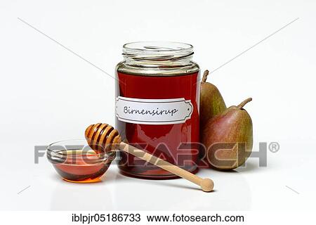 Pear syrup in glass jar and bowl View Large Photo Image Stock Image - Pear syrup in glass jar and bowl. Fotosearch