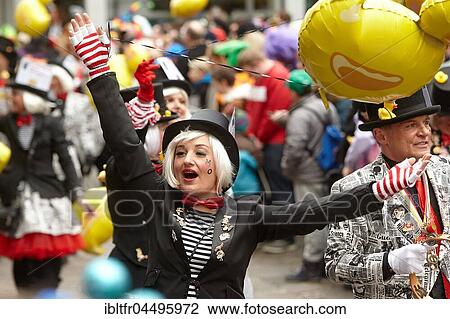 People in costumes celebrate Carnival, Rosenmontag parade Koblenz, Rhineland-Palatinate, Germany, Europe View Large Photo Image Stock Image - People in costumes celebrate Carnival, Rosenmontag parade Koblenz, Rhineland-Palatinate, Germany, Europe. Fotosearch