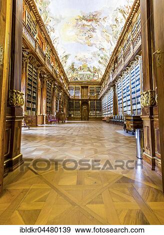 Philosophical Hall of the Library at Strahov Monastery, Prague, Czech Republic, Europe View Large Photo Image Stock Photo - Philosophical Hall of the Library at Strahov Monastery, Prague, Czech Republic, Europe. Fotosearch
