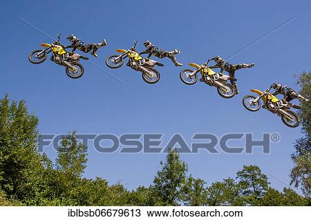 Photomontage, motocross rider jumping, Biberach, Baden-Württemberg, Germany, Europe View Large Photo Image Stock Image - Photomontage, motocross rider jumping, Biberach, Baden-Württemberg, Germany, Europe. Fotosearch