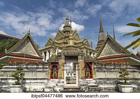 Phra Mondop temple, Buddhist temple complex Wat Pho, Bangkok, Thailand, Asia View Large Photo Image Stock Photograph - Phra Mondop temple, Buddhist temple complex Wat Pho, Bangkok, Thailand, Asia. Fotosearch