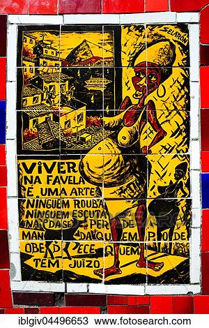 Picture of tiles, tiled stairscase Escadaria Selaron, artist Selaron, Rio de Janeiro, Brazil, South America View Large Photo Image Stock Image - Picture of tiles, tiled stairscase Escadaria Selaron, artist Selaron, Rio de Janeiro, Brazil, South America. Fotosearch