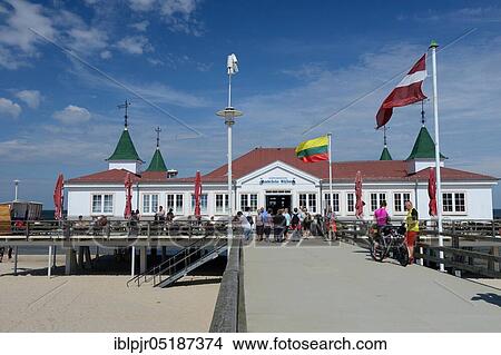 Pier in Ahlbeck, seaside resort Ahlbeck, Usedom, Mecklenburg-Western Pomerania, Germany, Europe View Large Photo Image Picture - Pier in Ahlbeck, seaside resort Ahlbeck, Usedom, Mecklenburg-Western Pomerania, Germany, Europe. Fotosearch