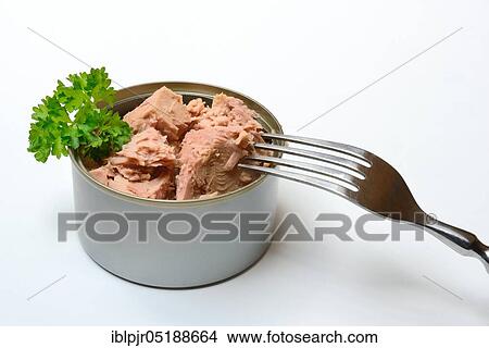 Picture - Pink canned tuna, diet. Fotosearch