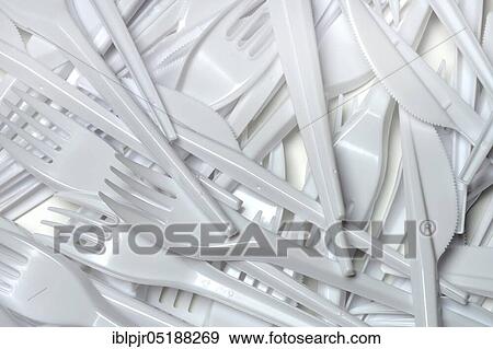Plastic cutlery, plastic, plastic knife, plastic fork, plastic articles View Large Photo Image Stock Photo - Plastic cutlery, plastic, plastic knife, plastic fork, plastic articles. Fotosearch