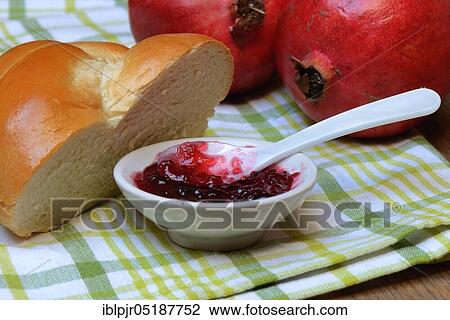 Pomegranate jelly in shell, butter plait, pomegranates, Punica granatum View Large Photo Image Stock Image - Pomegranate jelly in shell, butter plait, pomegranates, Punica granatum. Fotosearch