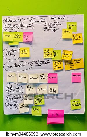 Stock Image - Post-it note pinned to a corkboard, Germany, Europe. Fotosearch