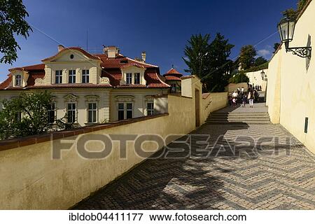 Prague Castle, side view, Hradcny, Castle District, Prague, Czech Republic, Europe View Large Photo Image Stock Photo - Prague Castle, side view, Hradcny, Castle District, Prague, Czech Republic, Europe. Fotosearch