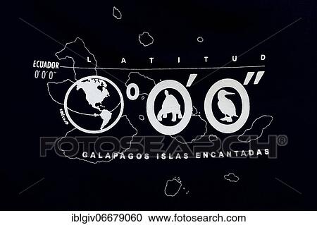 Stock Image - Print on t-shirt, enchanted islands, Santa Cruz Island, Galapagos, Ecuador, South America. Fotosearch