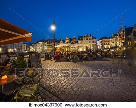 Promenade on the Graslei with ancient guildhalls, Ghent, Flanders, Belgium, Europe View Large Photo Image Stock Image - Promenade on the Graslei with ancient guildhalls, Ghent, Flanders, Belgium, Europe. Fotosearch