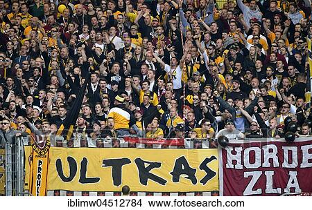 Public gallery at soccer match, Ultras, fan section Dynamo Dresden, Meredes-Benz-Arena, Stuttgart, Baden-Württemberg, Germany, Europe View Large Photo Image Picture - Public gallery at soccer match, Ultras, fan section Dynamo Dresden, Meredes-Benz-Arena, Stuttgart, Baden-Württemberg, Germany, Europe. Fotosearch
