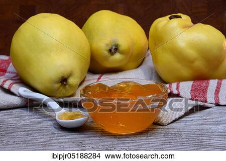 Picture - Quince jelly in shell, quince, Cydonia oblonga. Fotosearch